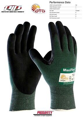 PIP MaxiFlex 34-8743 Micro Foam Nitrile Coated ANSI A2 Cut Resistant Work Gloves • 25.75$
