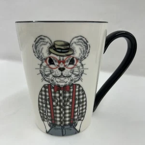 Signature Housewares Hipster Maus Tier Kaffeebecher Tasse 16,5 Unzen Steinzeug - Bild 1 von 7