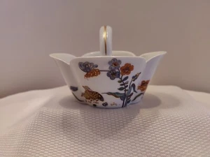 Havilland Limoges Golden Quail, Floral, Butterflies Handled Basket - Picture 1 of 12