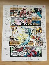 WHAT IF #46 ART original COLOR GUIDE 1993 BEAST blasted to atoms X-MEN BATTLE