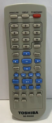 Toshiba OEM Remote Control SE-R0268 for DVD Players SD-K770KU SD-K770KC SD-K770 - Image 1 of 4