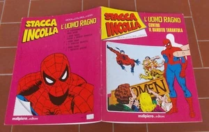 Stacca Incolla L'UOMO RAGNO CONTRO IL BANDITO TARANTULA - Malipiero 1979 Marvel - Imagen 1 de 2