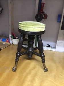 Antique Glass Ball Clawfoot Stool - Picture 1 of 7