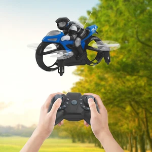 Remote Control Motorcycles Toy for Kids Adults 2 in 1 RC Flying Motorbike&Drone - Picture 1 of 18