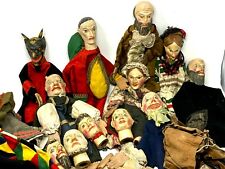 Important Lot de Marionnettes en bois sculpté du 19 -ème Siècle & Jouet Ancien 