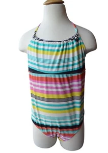 Roxy Girls Striped Open Back One Piece Swimsuit Size 16 - Picture 1 of 7