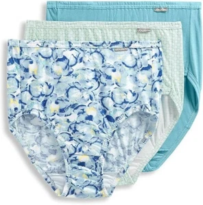 Brand new size 5/S Jockey Elance 3 pk. Briefs 100% Cotton 1484 Blue Mint - Picture 1 of 1