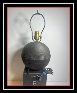 Vintage Flute of Chicago Black / Red Cardboard Lamp Mid-Century MCM No Shade - Picture 1 of 24