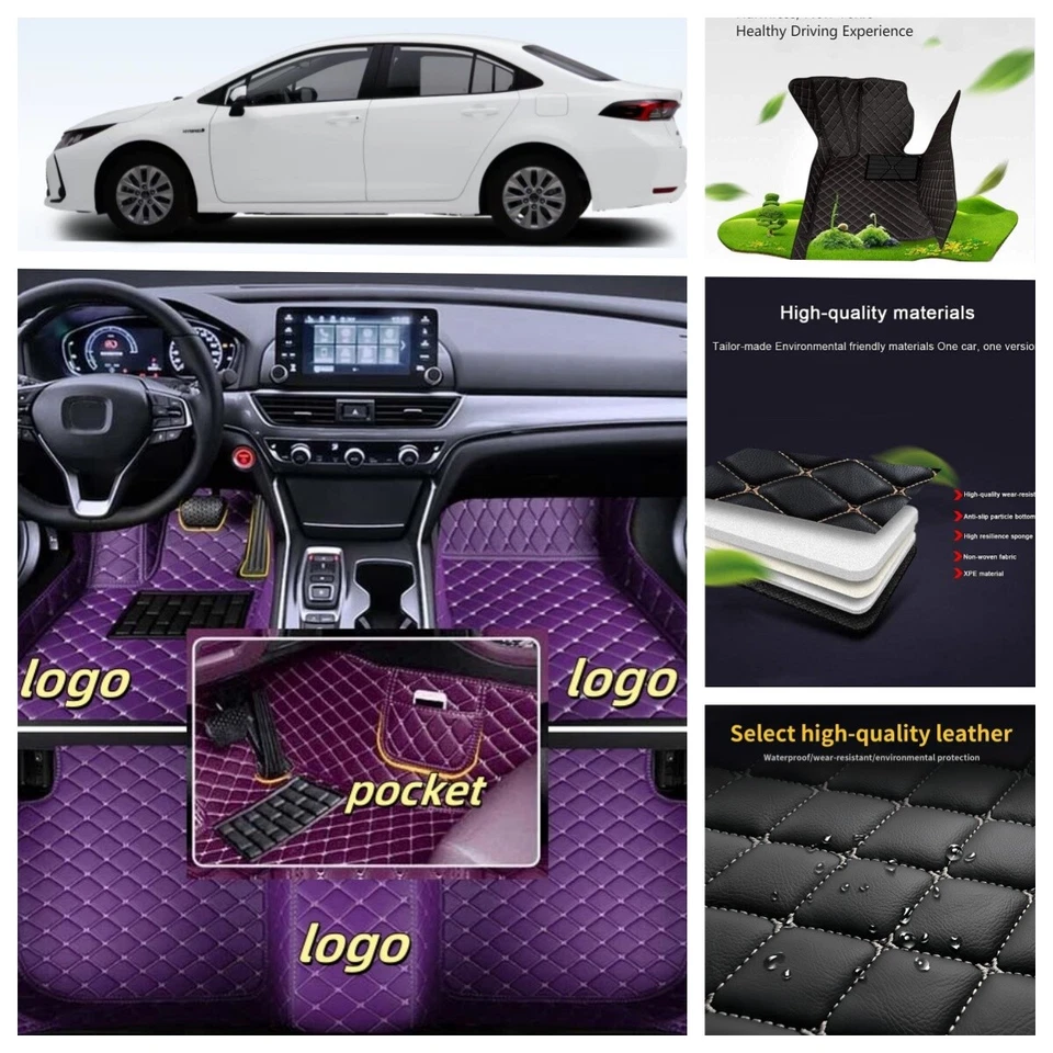 For Toyota All Models Car Floor Mats Auto Carpets Cargo Liners Waterproof Custom - Imagem 1 de 4