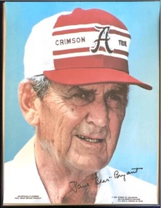 Paul Bear Bryant Alabama Legend Coach Framed Photo w/Signature Licensed Product - Picture 1 of 4