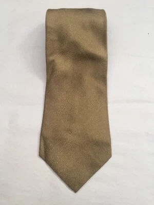 Hermosa corbata de seda de diseñador tejido dorado DONNA KARAN Foto 1 de 4