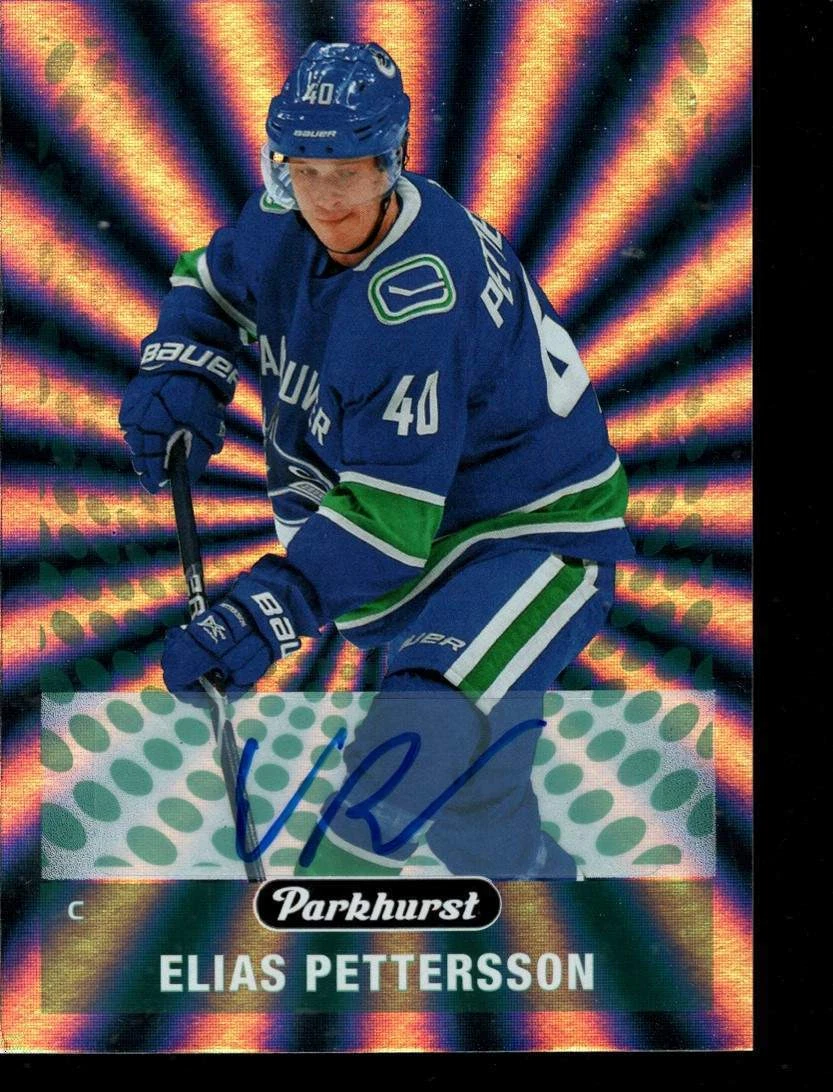 2019-20 Parkhurst Elias Pettersson Parkies Gold Autograph #PK-27