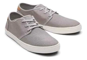 TOMS Carlo Mens Drizzle Grey Heritage Canvas Shoes 7.5UK - RRP £49.99 - NEW. - Picture 1 of 5