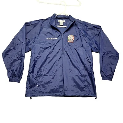 Chaqueta Diadora Para Hombres M Copa Dallas XXVI Fútbol Cremallera Completa Ventilada Cortavientos Azul Foto 1 de 4