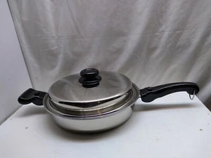 Saladmaster Skillet 11" Versa T304-316L Surgical Stainless Roasting Pan Lid - Picture 1 of 8