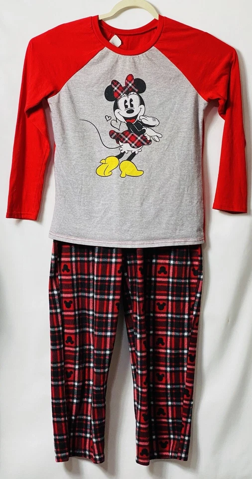 Conjunto de 2 pantalones de pijama y top de lana para niñas de Minnie Mouse de Disney talla M Foto 1 de 4