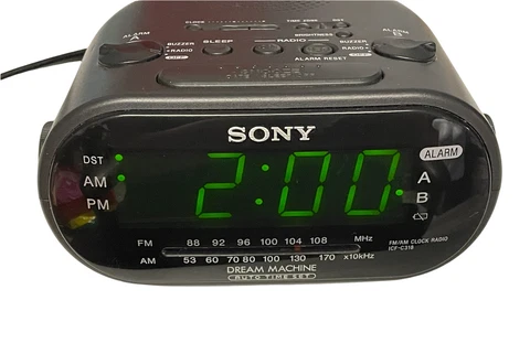 Sony Dream Machine Model ICF-C318 Dual Alarm Clock Radio - Used Tested Cover