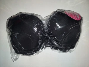 ANGELINA Women's NWT Wireless Black Bow Unique Design Padded BRA SZ: 32B B824-B - Picture 1 of 4