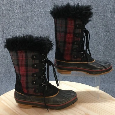 Botas de nieve de invierno Chooka para mujer 9 multicolores media pantorrilla piel sintética punta redonda exterior Foto 1 de 4