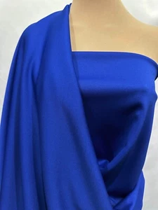 SCUBA KNIT STRETCH ROYAL 100% POLY , PANTS, SUITS, DRESSES . 58 " BY THE YARD - Picture 1 of 2
