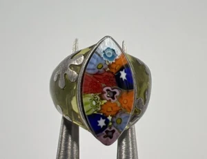 Alan K Signature Murano Collection Glas Sterlingsilber Ring Größe 8 - Bild 1 von 9