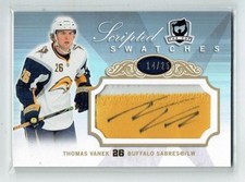 07-08 UD Upper Deck The Cup Scripted Swatches  Thomas Vanek  /25  Patch  Auto