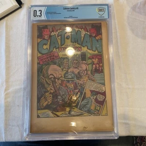 Catman Comics 6 Coverless Jan 1942 CBCS 0.3 Scarce! - Picture 1 of 7