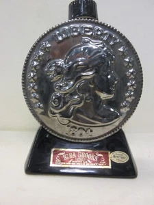 EZRA BROOKS 1804 SILVER DOLLAR EMPTY DECANTER 1969 EMPTY - Picture 1 of 9