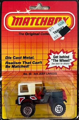 Matchbox No. Jeep Laredo 20 4x4 de metal fundido a presión en contenedor original sin abrir Foto 1 de 2