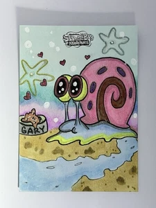 2025 Topps Chrome 1/1 Spongebob GARY Sketch (Glitter)  Julia McKenzie (MINT) - Picture 1 of 2