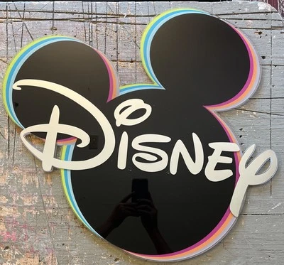 Letrero de exhibición de acrílico grande original de Walt Disney World orejas de Mickey Mouse Foto 1 de 4