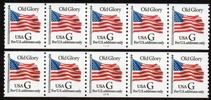 2889 (32c) Old Glory Flag #1111 & 2222 PS5 MNH - Picture 1 of 1