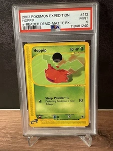 Pokemon 2002 Hole Punch Card - Expedition HOPPIP - Matte PSA 9 Low Pop - Picture 1 of 2