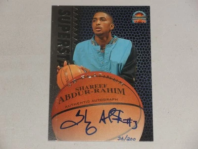 Marcador Autografiado Superstar 1997-98 Auto Shareef Abdur-Rahim 36/200 RC Foto 1 de 2