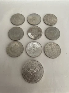 Vintage Late 20th Century 10x British Commemorative Crowns Ect - Picture 1 of 12