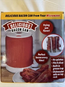 Leckerer Dosenspeck, wie im Fernsehen gesehen, knusprigen gesunden Speck in der Mikrowelle herstellen Neu - Bild 1 von 4