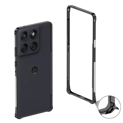 Funda de teléfono con marco de parachoques de metal y aluminio para Motorola Edge 60 Pro / Edge 60S / 60 Foto 1 de 4