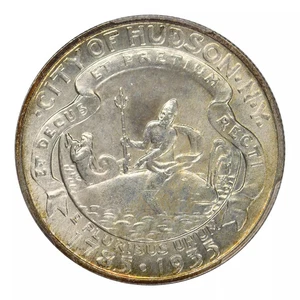 1935 Hudson Commemorative Silver Half Dollar PCGS MS-66 CAC - Picture 1 of 4
