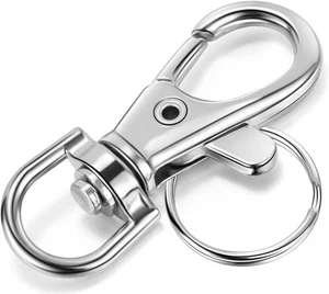 YHYZ Keychain Key Chain Rings Clips Swivel Bulk (Sliver), Medium (20), Silver - Picture 1 of 7