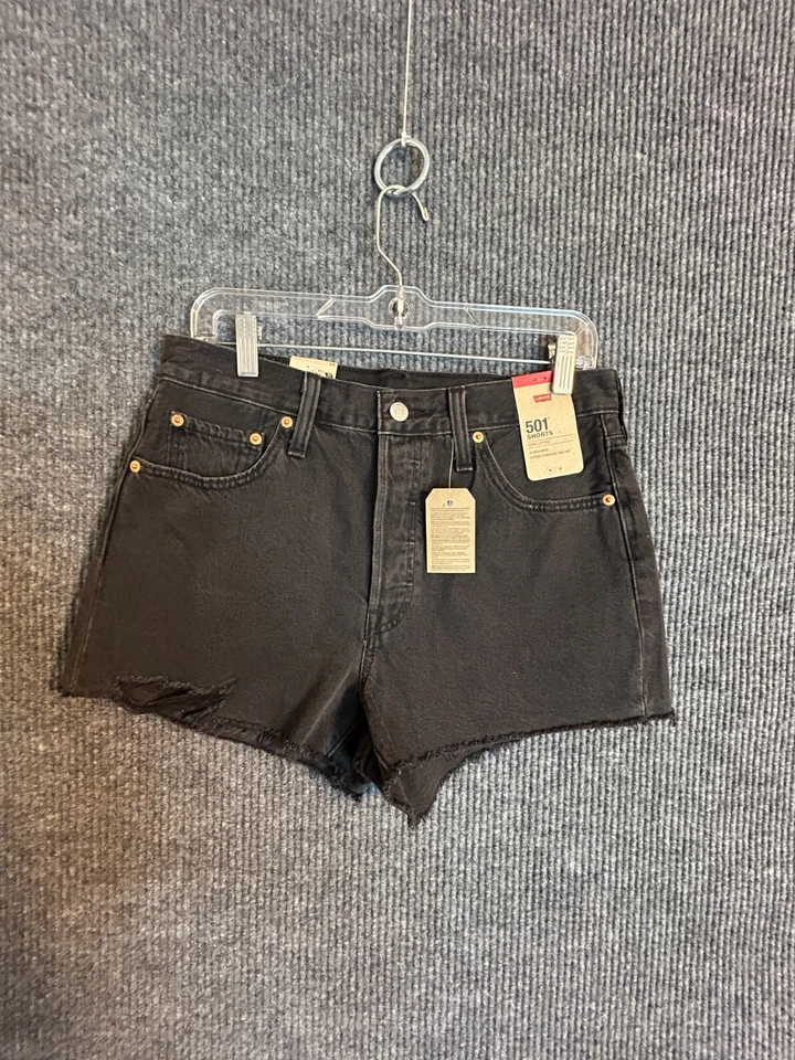 Levi's Women's 501 Original Shorts Lunar Black 29 US 8