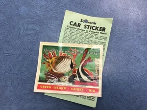 VINTAGE Souvenir Car Sticker Decal - Green Island Cairns QLD - Picture 1 of 2