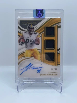 2023 PANINI IMMACULATE JAMES HARRISON TRIPLE PATCH AUTO /99 - Image 1 of 2