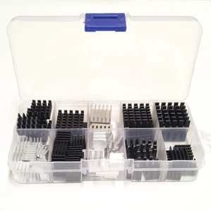 100pcs Heatsink Assortment Kit Small Cooler Aluminum Heatsink Set for Cooling... - Picture 1 of 9