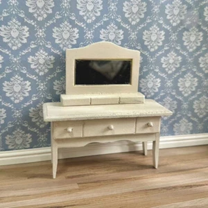 1:12 Scale Dolls House Miniatures Furniture Old Dressing Table Mirror Handmade - Picture 1 of 3