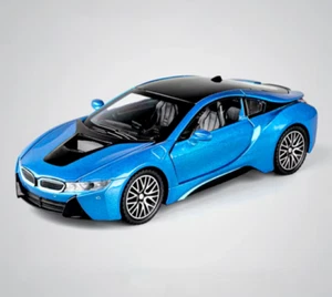1: 32 BMW I8 Alloy Car Model High Simulation Diecasts With Sound and Light Pull - Picture 1 of 6