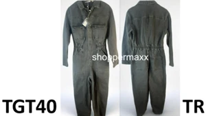 Women's Long Sleeve Denim Jumpsuit - Universal Thread Washed Black 0 - Picture 1 of 8