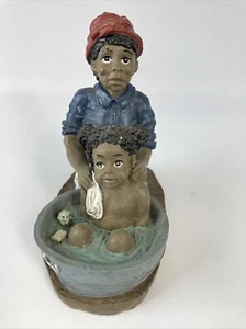 Mother Bathing Child Youngs, Inc. Treasures of the Heart African American 1998 - Picture 1 of 10