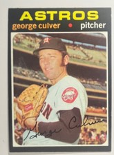 George Culver 1971 Topps Baseball number 291 Houston Astros