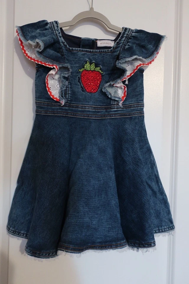 Vestido jeans monnalisa tamanho 4 - Imagem 1 de 4