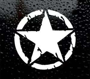 2 x PEGATINAS DE VINILO CON LOGOTIPO DE ESTRELLA MILITAR PARA FURGONETA DE AUTOMÓVIL PORTÁTIL MARINA GRUNGE EE. UU. - Imagen 1 de 5
